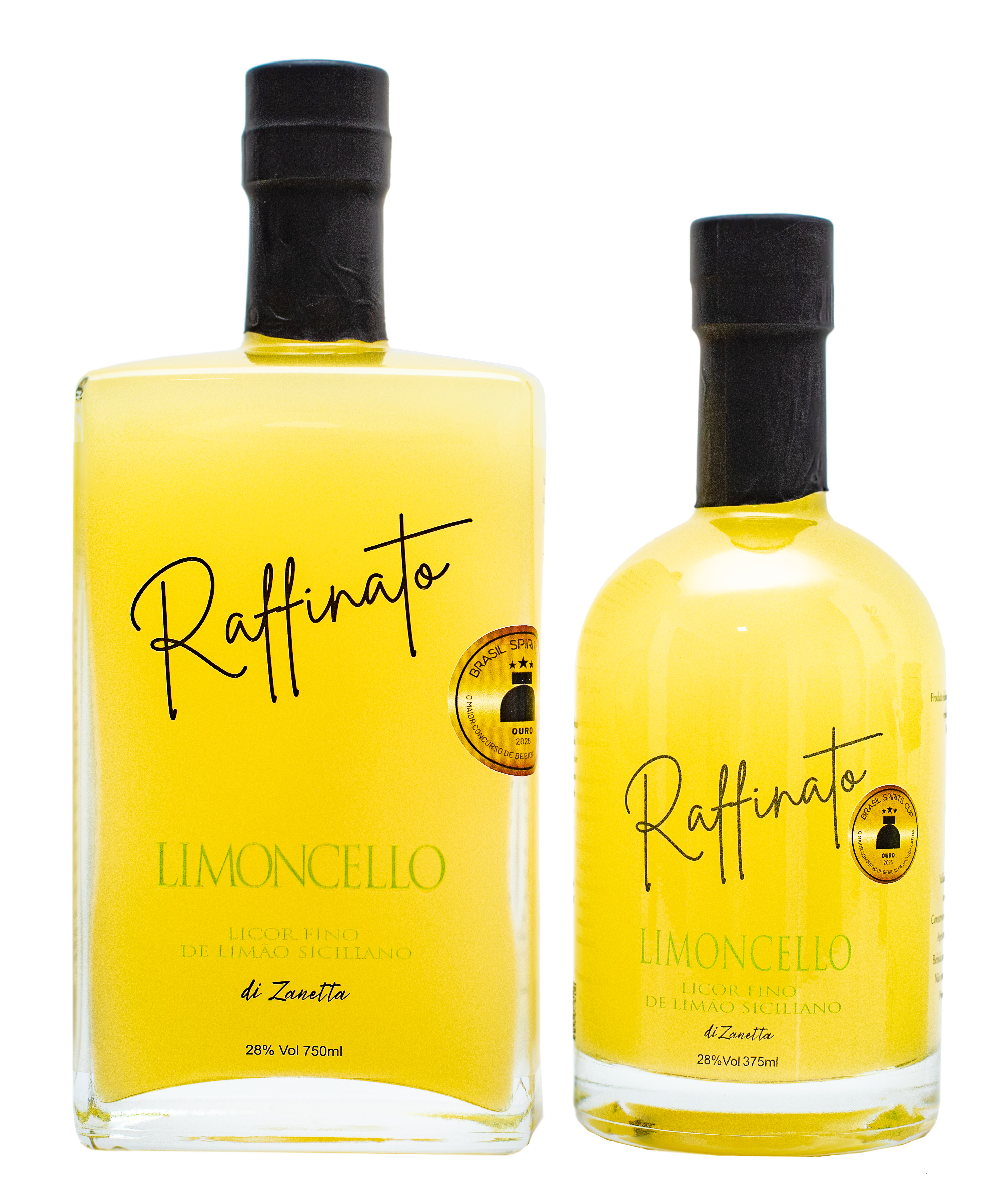 Conjunto Limoncello 750ml + 375ml Raffinato — licor artesanal Florianópolis