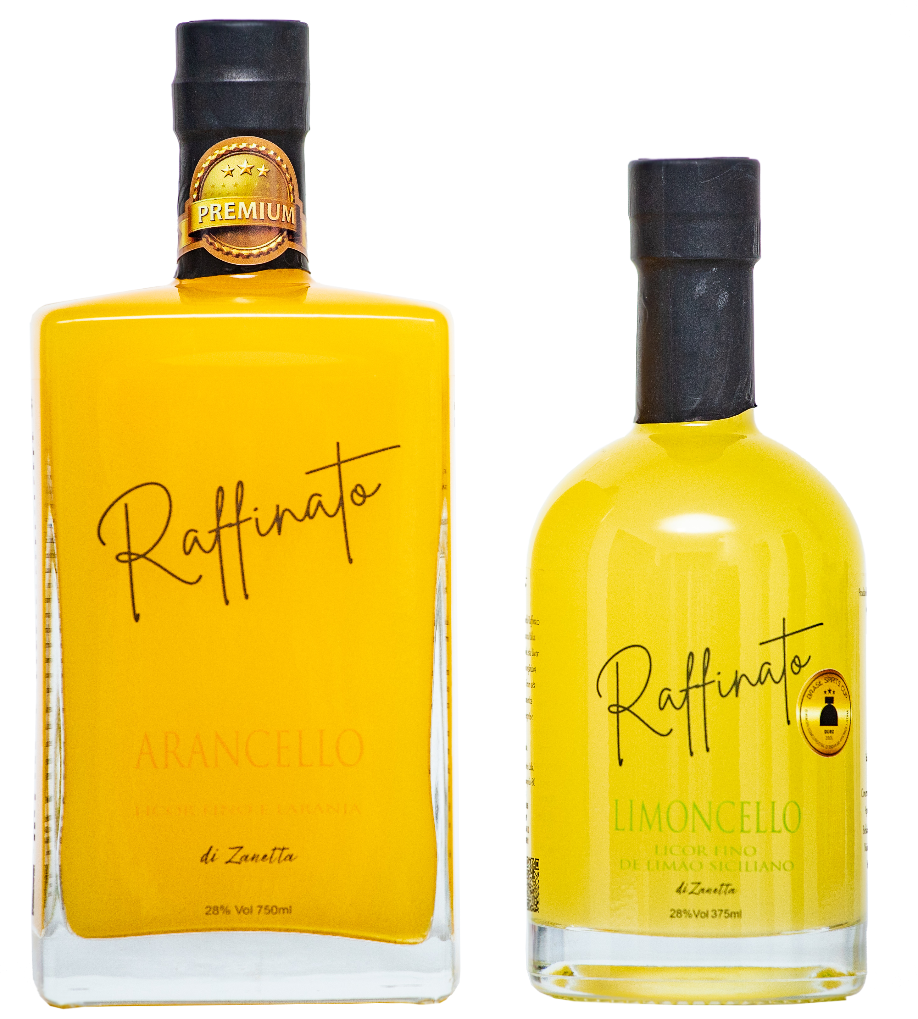 Kit Arancello 750 + Limoncello 375 750ml + 375ml Raffinato — licor artesanal Florianópolis