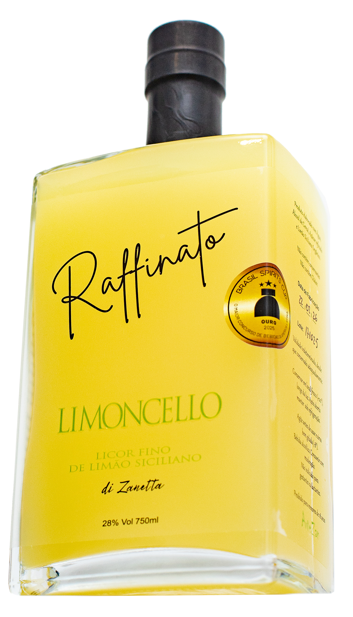 Garrafa de Limoncello Raffinato — Licor fino de Limão Siciliano artesanal produzido em Florianópolis